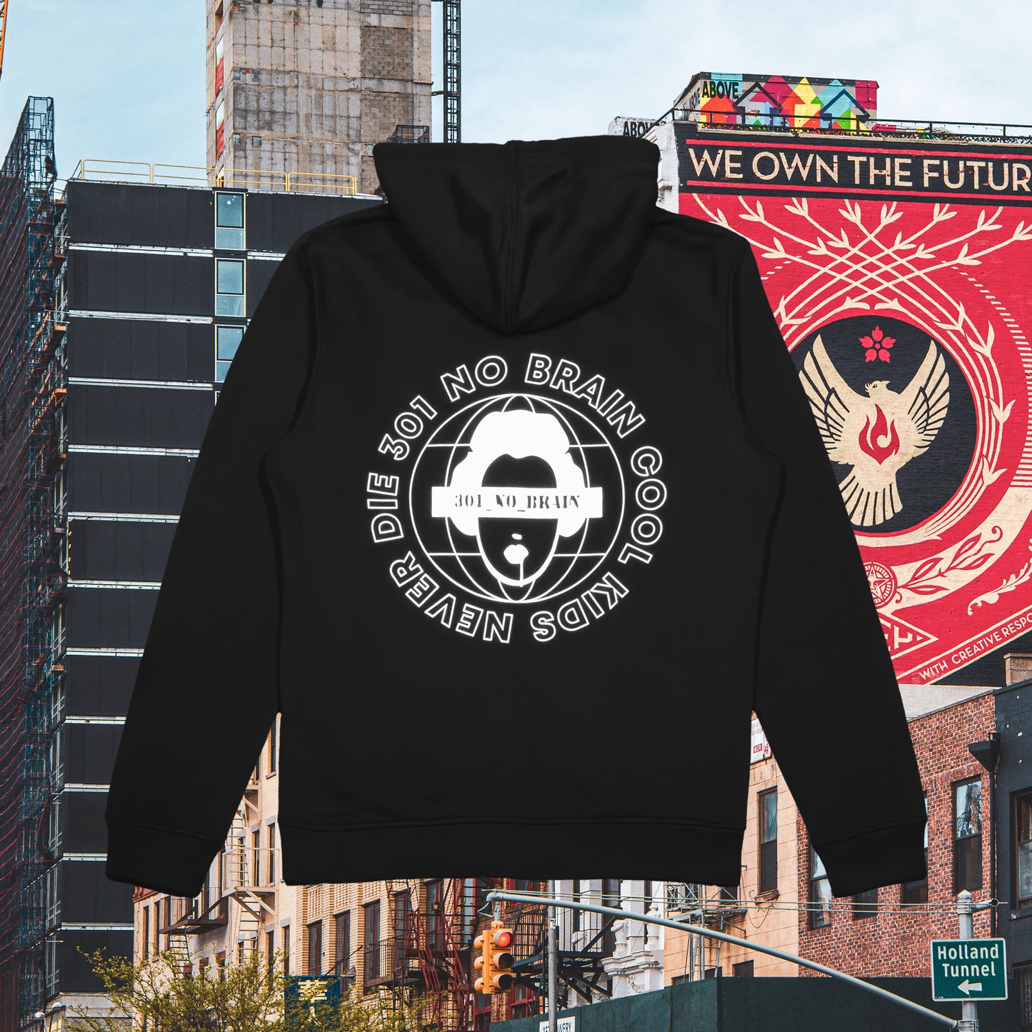 301_NO_BRAIN HOODIE COOL KIDS NEVER DIE || NEWYORK_B003